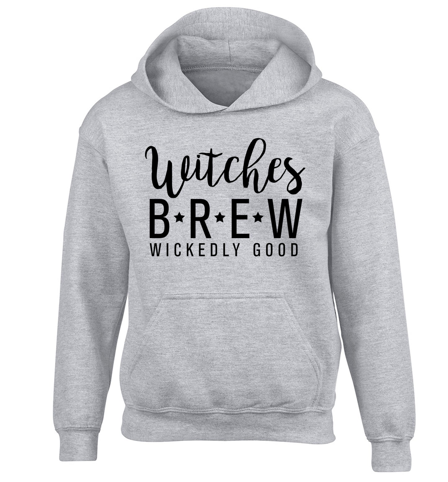 Witches Brew wickedly good children's grey hoodie 12-14 Years