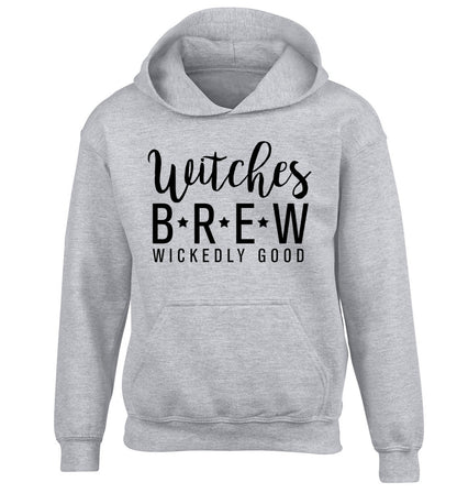 Witches Brew wickedly good children's grey hoodie 12-14 Years