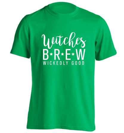 Witches Brew wickedly good adults unisex green Tshirt 2XL