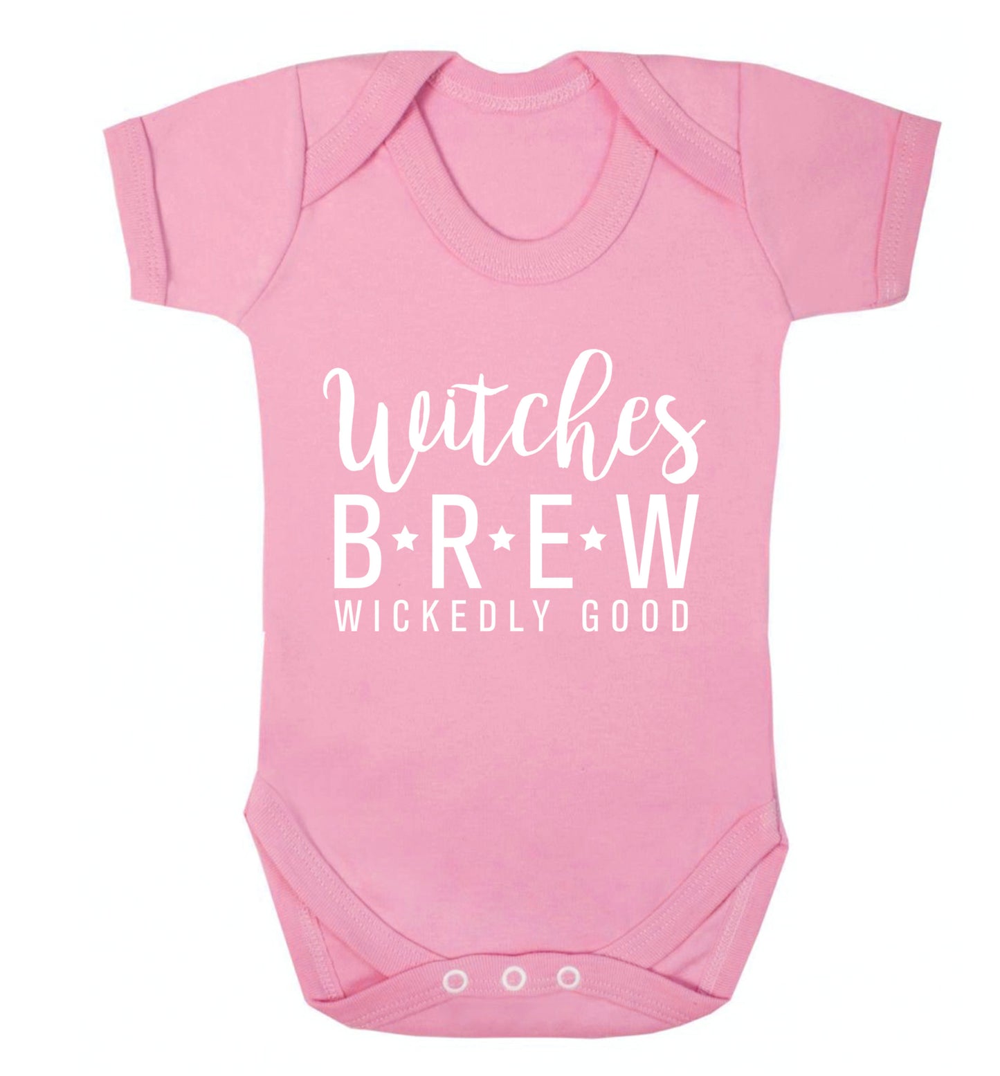 Witches Brew wickedly good Baby Vest pale pink 18-24 months