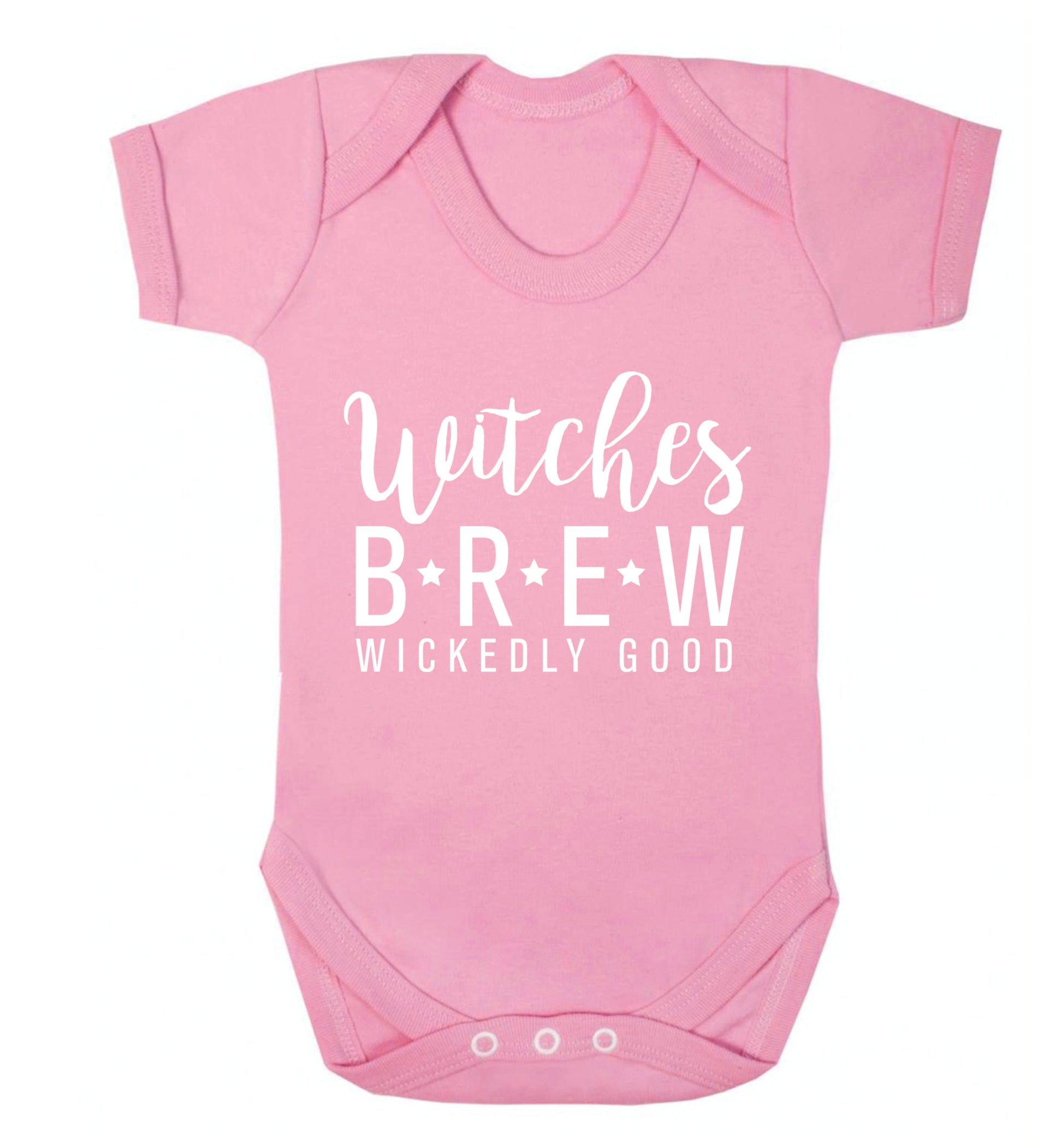 Witches Brew wickedly good Baby Vest pale pink 18-24 months