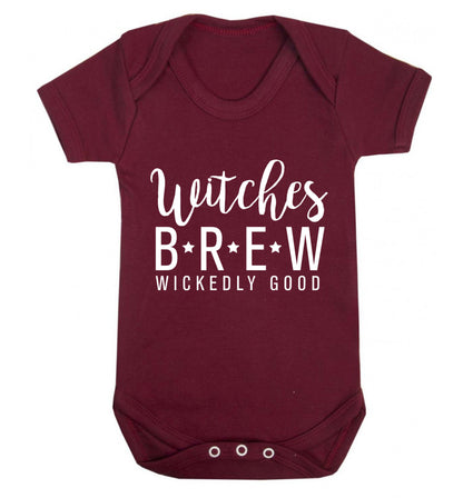 Witches Brew wickedly good Baby Vest maroon 18-24 months