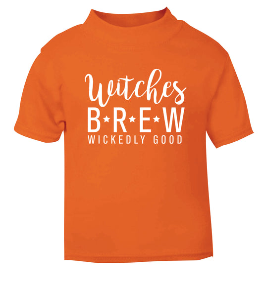 Witches Brew wickedly good orange Baby Toddler Tshirt 2 Years