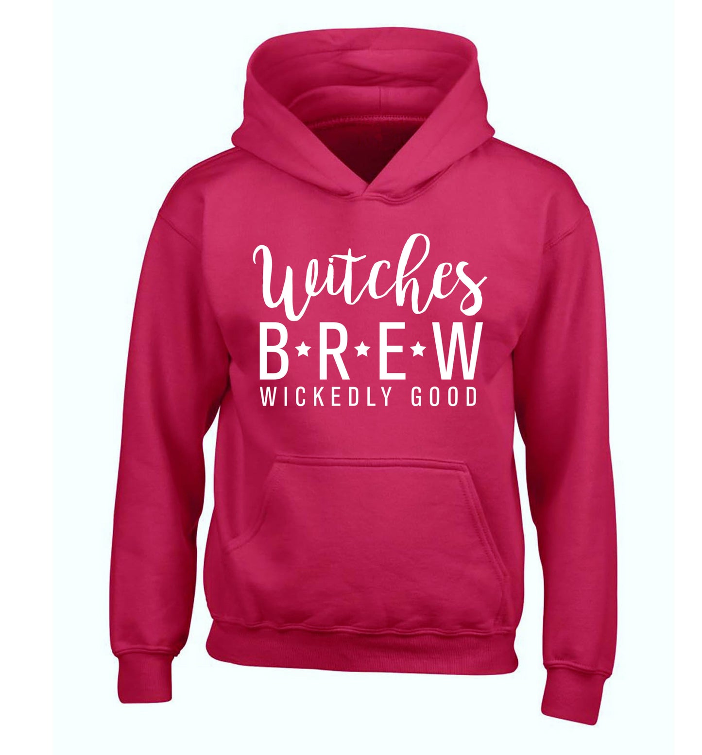 Witches Brew wickedly good children's pink hoodie 12-14 Years