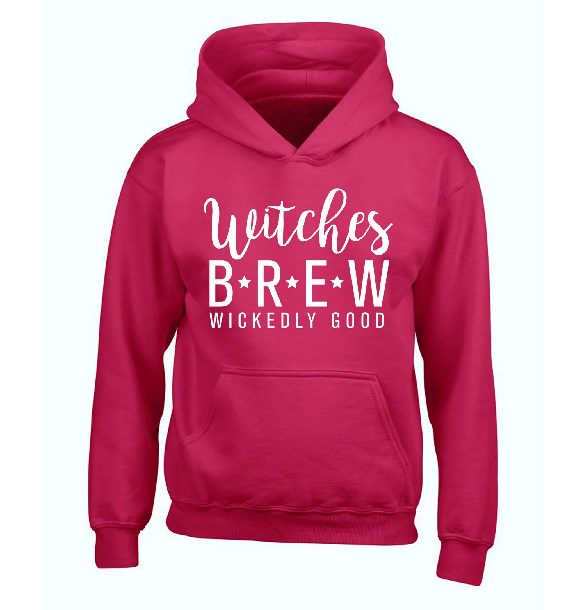 Witches Brew wickedly good children's pink hoodie 12-14 Years