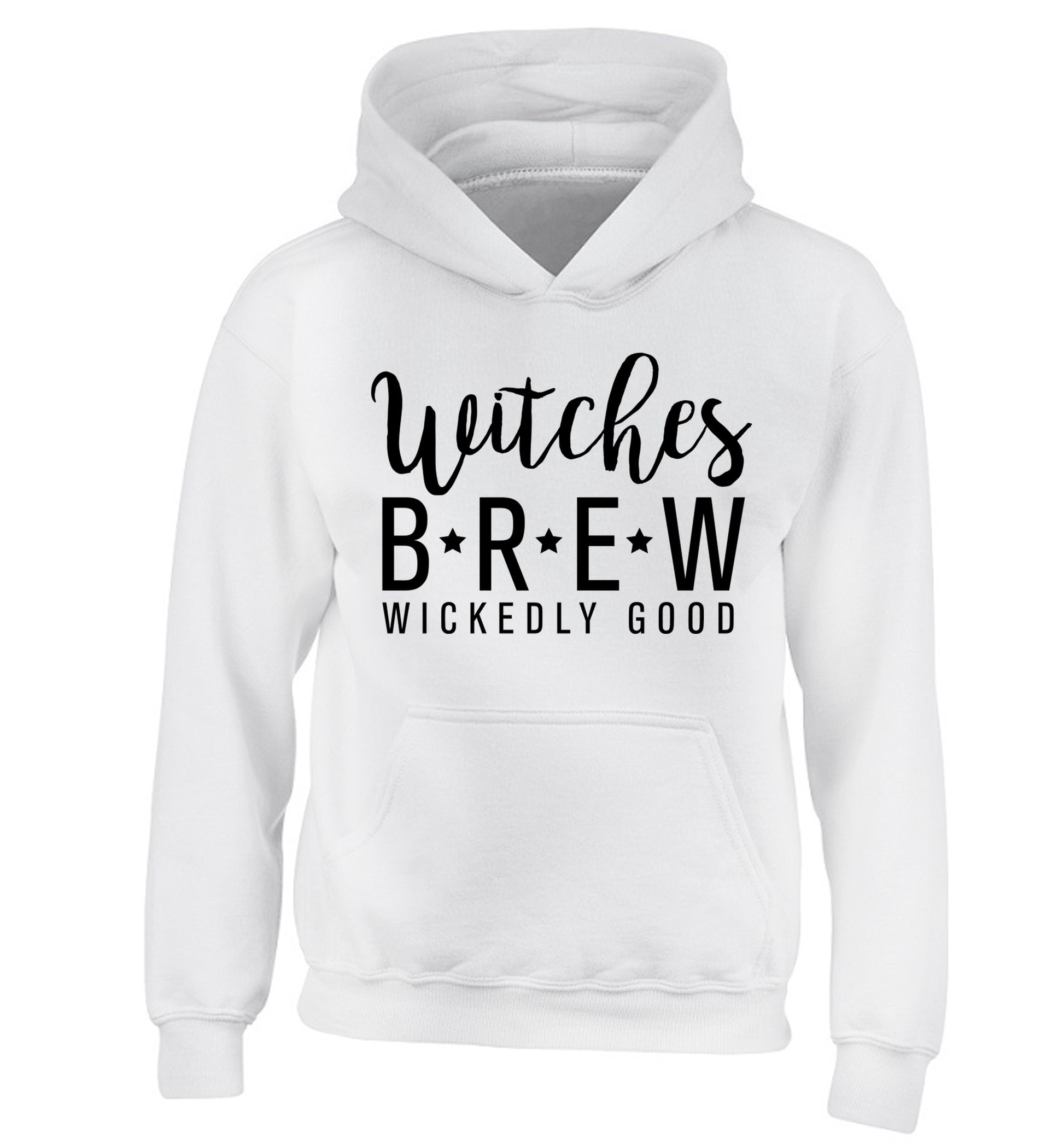 Witches Brew wickedly good children's white hoodie 12-14 Years