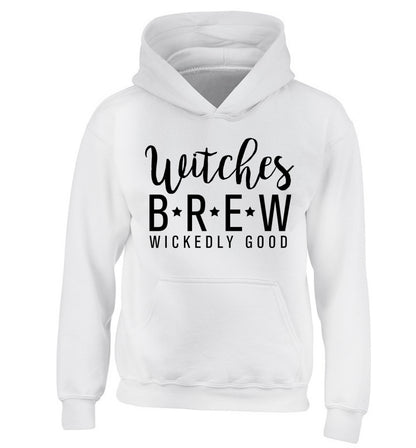 Witches Brew wickedly good children's white hoodie 12-14 Years