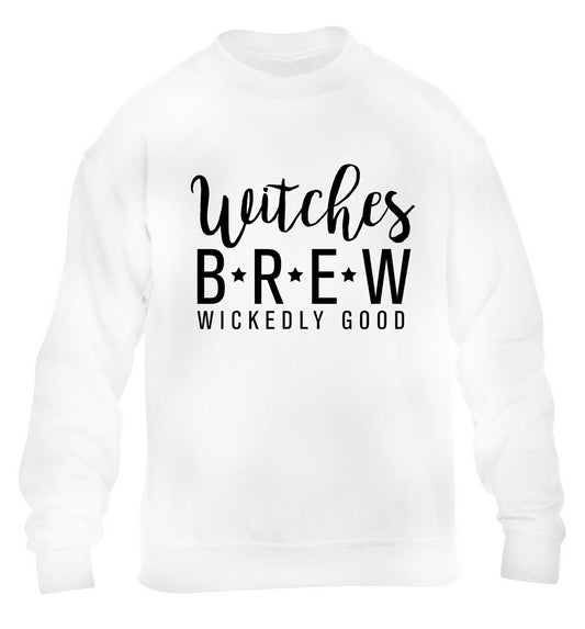 Witches Brew children's white sweater 12-13 Years