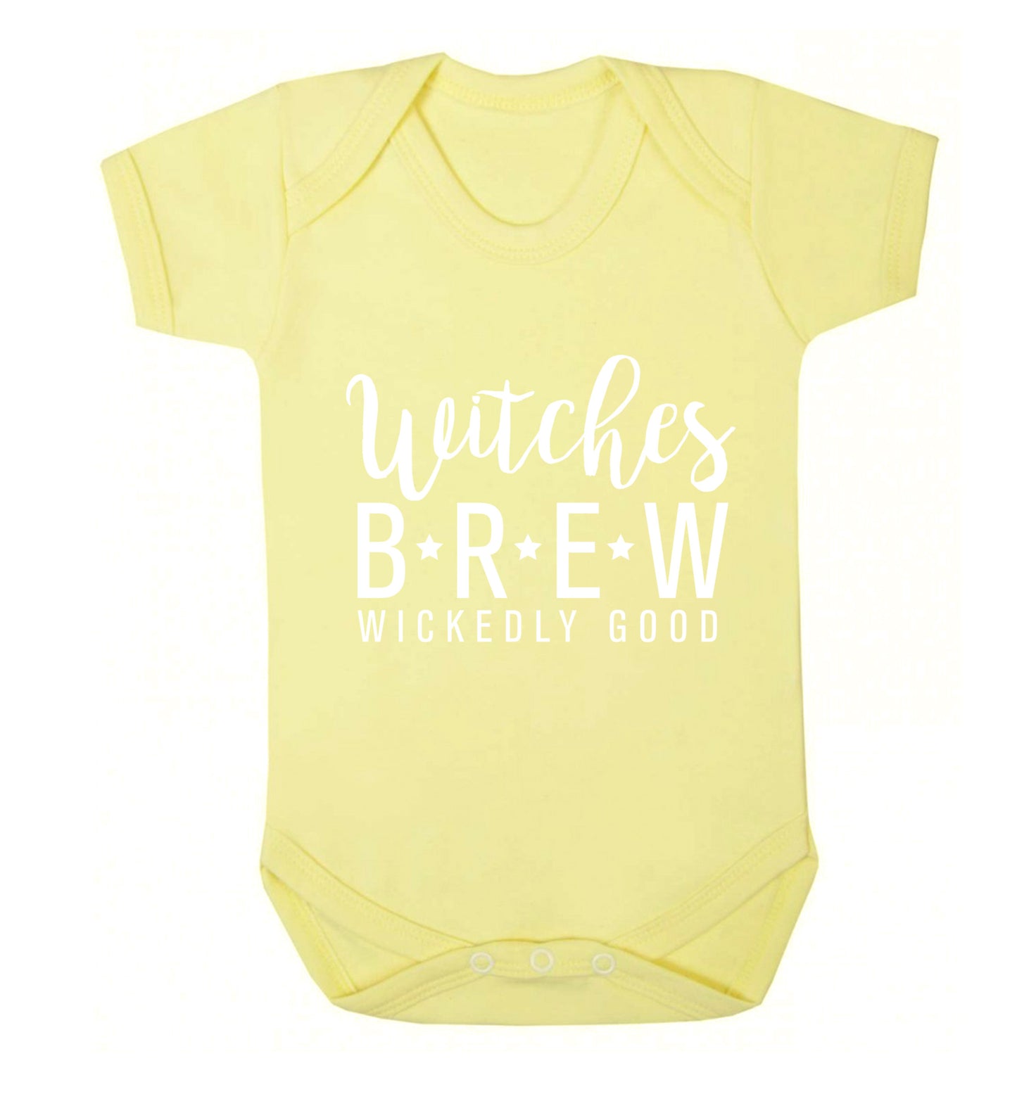 Witches Brew wickedly good Baby Vest pale yellow 18-24 months