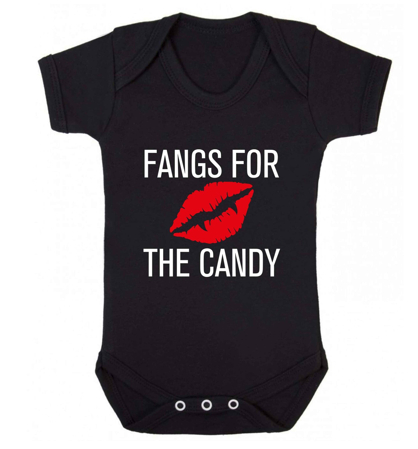 Fangs for the candy baby vest black 18-24 months