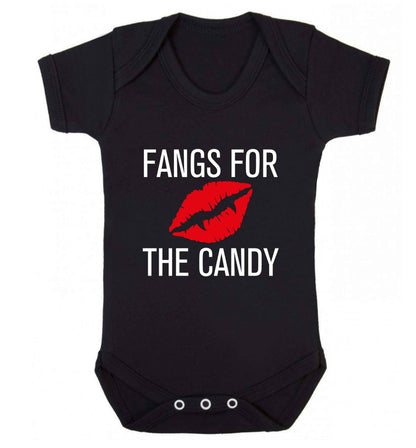 Fangs for the candy baby vest black 18-24 months