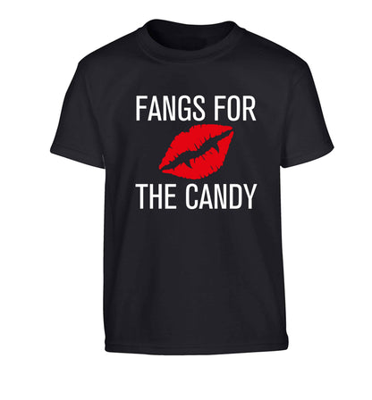 Fangs for the candy Children's black Tshirt 12-13 Years