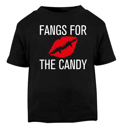 Fangs for the candy Black baby toddler Tshirt 2 years