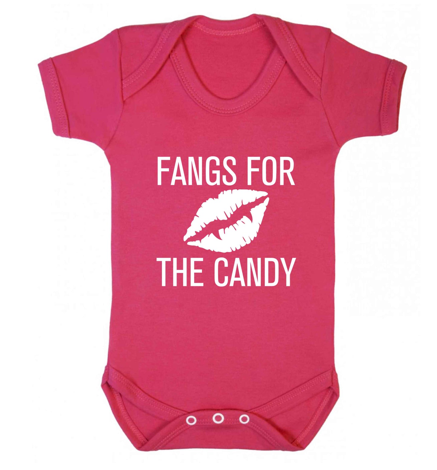 Fangs for the candy baby vest dark pink 18-24 months