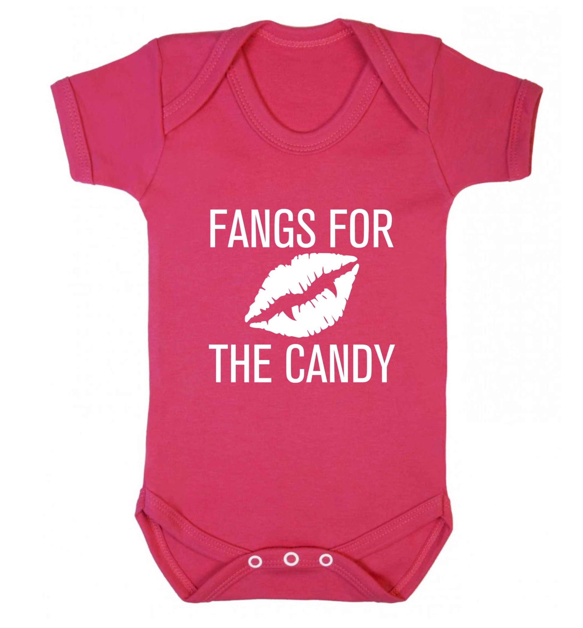 Fangs for the candy baby vest dark pink 18-24 months
