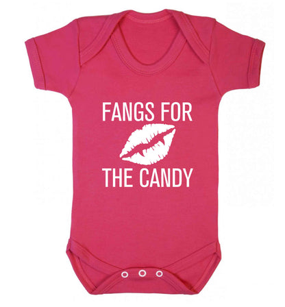 Fangs for the candy baby vest dark pink 18-24 months