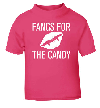 Fangs for the candy pink baby toddler Tshirt 2 Years