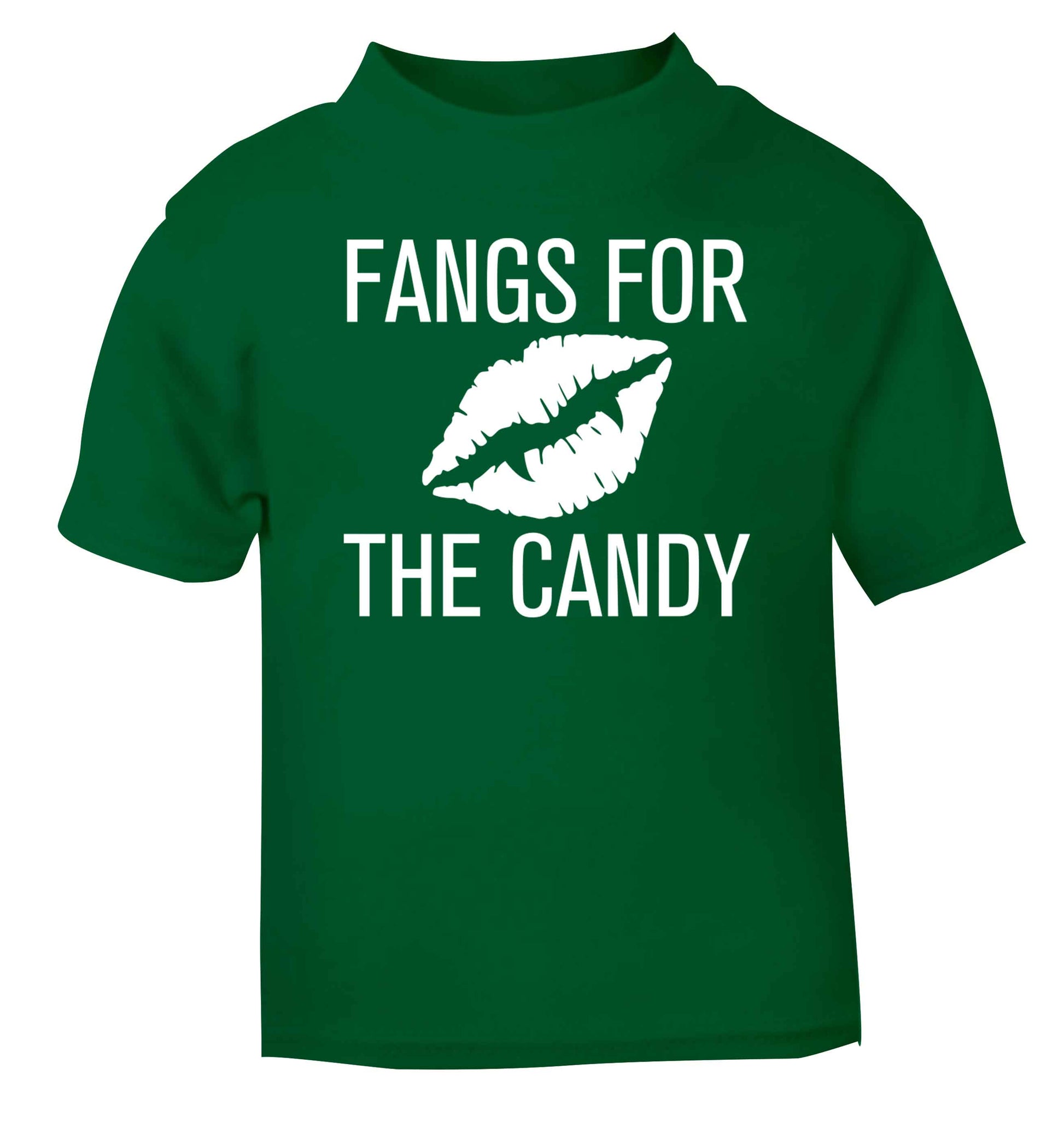 Fangs for the candy green baby toddler Tshirt 2 Years