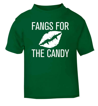 Fangs for the candy green baby toddler Tshirt 2 Years