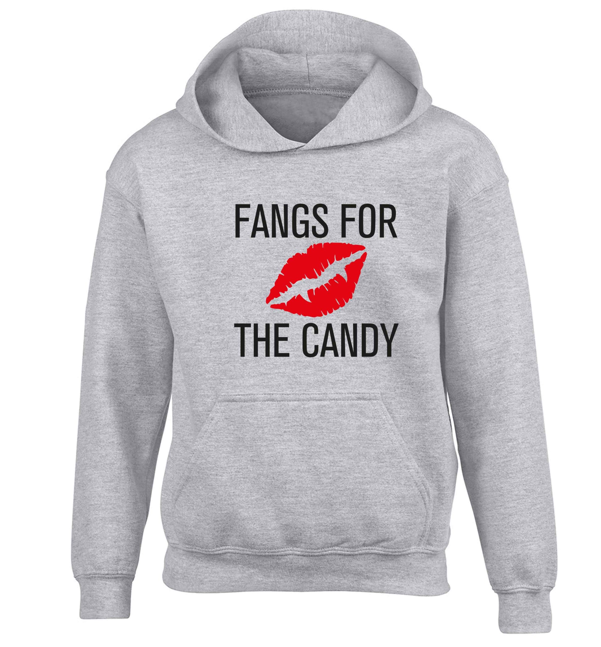 Fangs for the candy children's grey hoodie 12-13 Years
