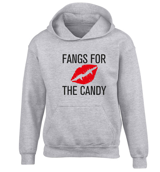 Fangs for the candy children's grey hoodie 12-13 Years