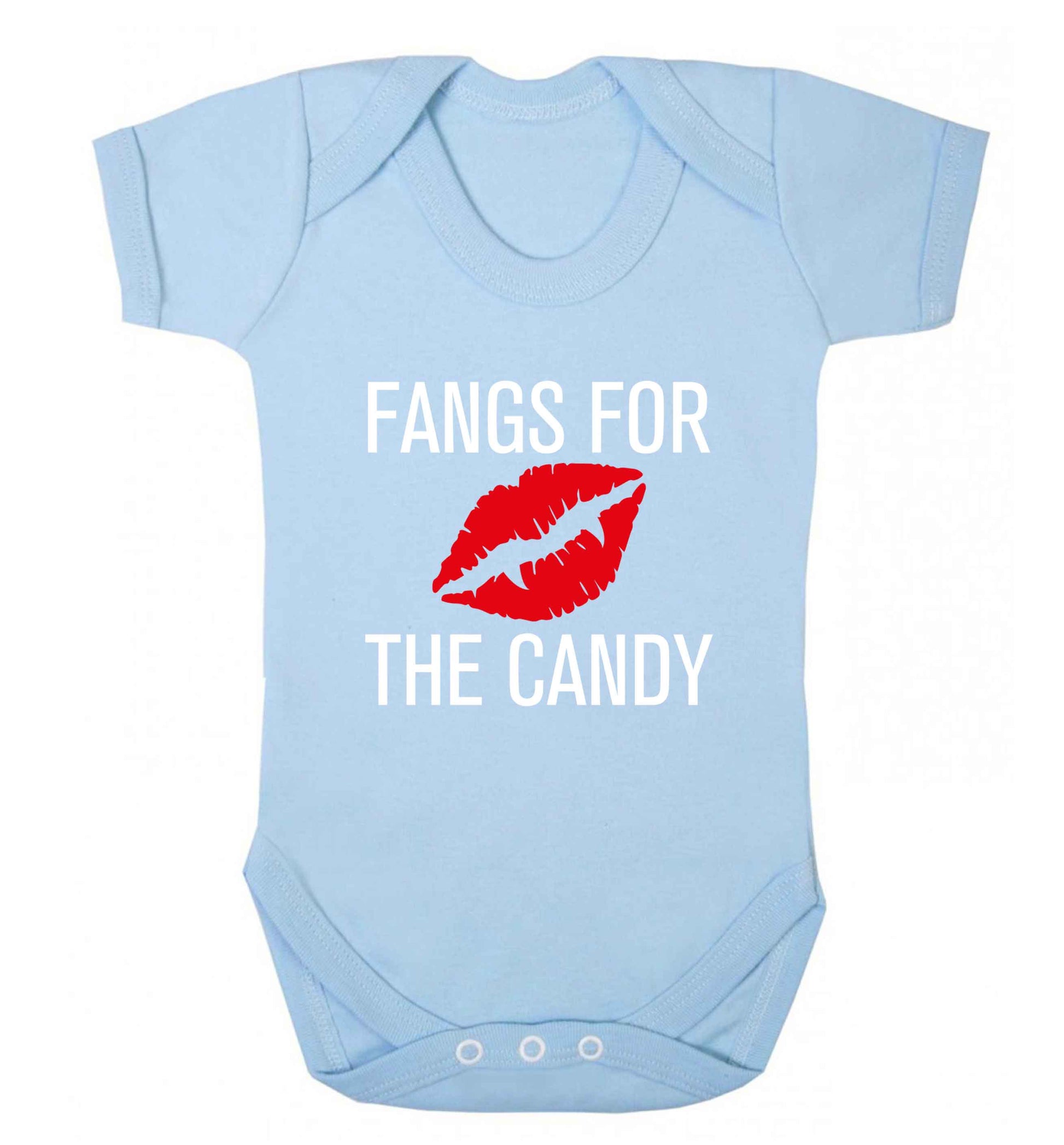 Fangs for the candy baby vest pale blue 18-24 months