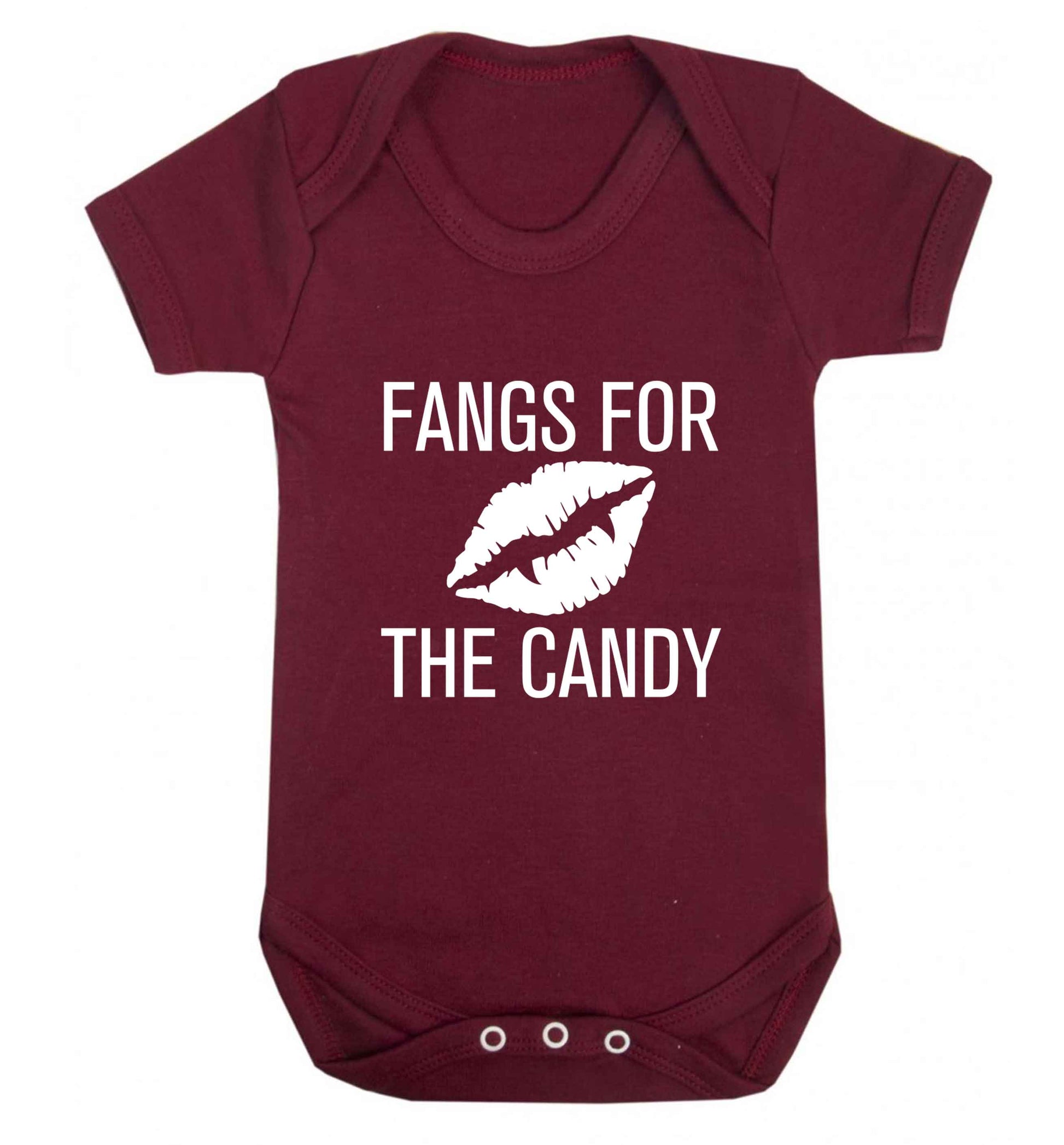 Fangs for the candy baby vest maroon 18-24 months