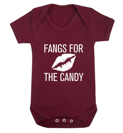 Fangs for the candy baby vest maroon 18-24 months