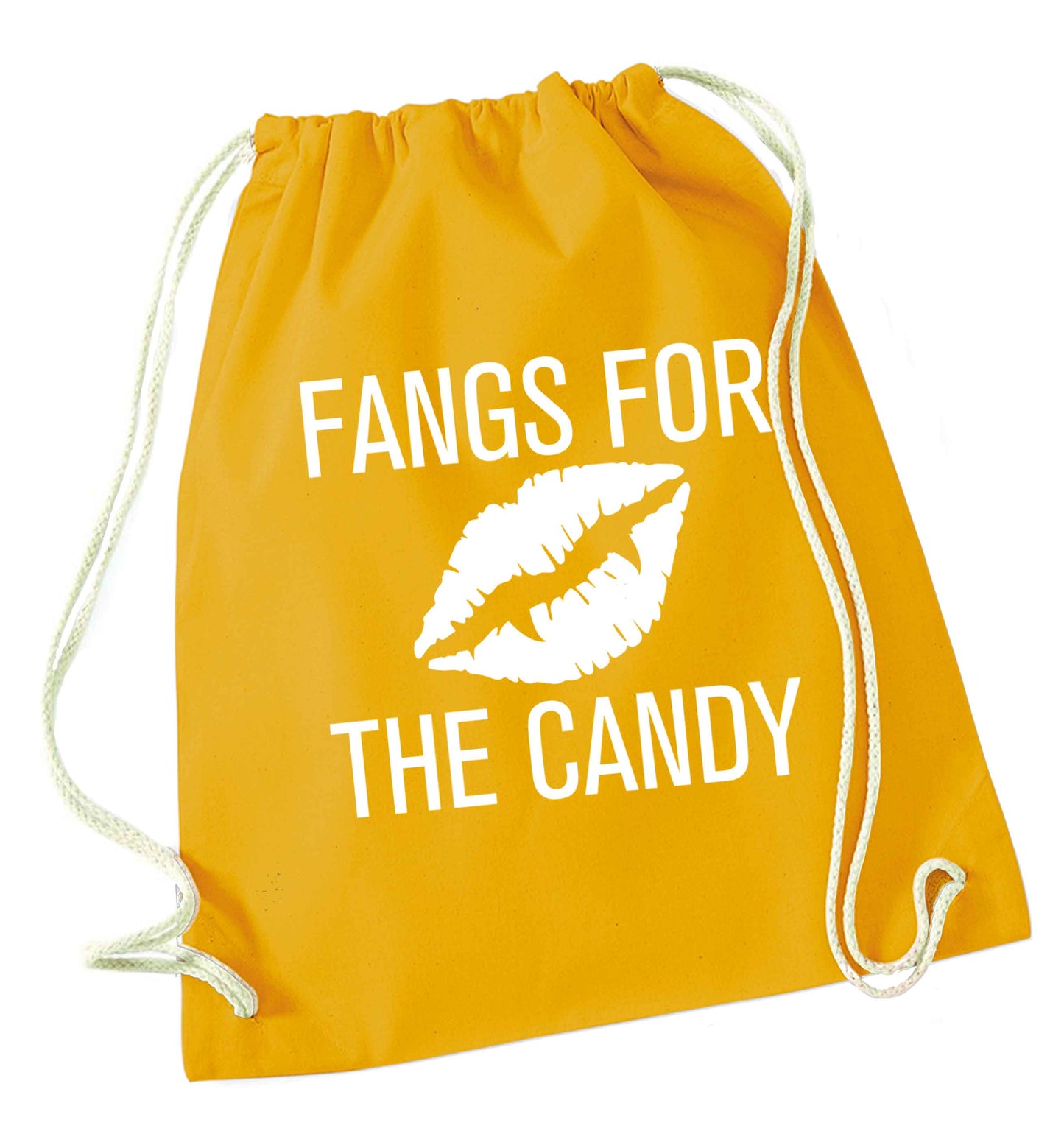 Fangs for the candy mustard drawstring bag