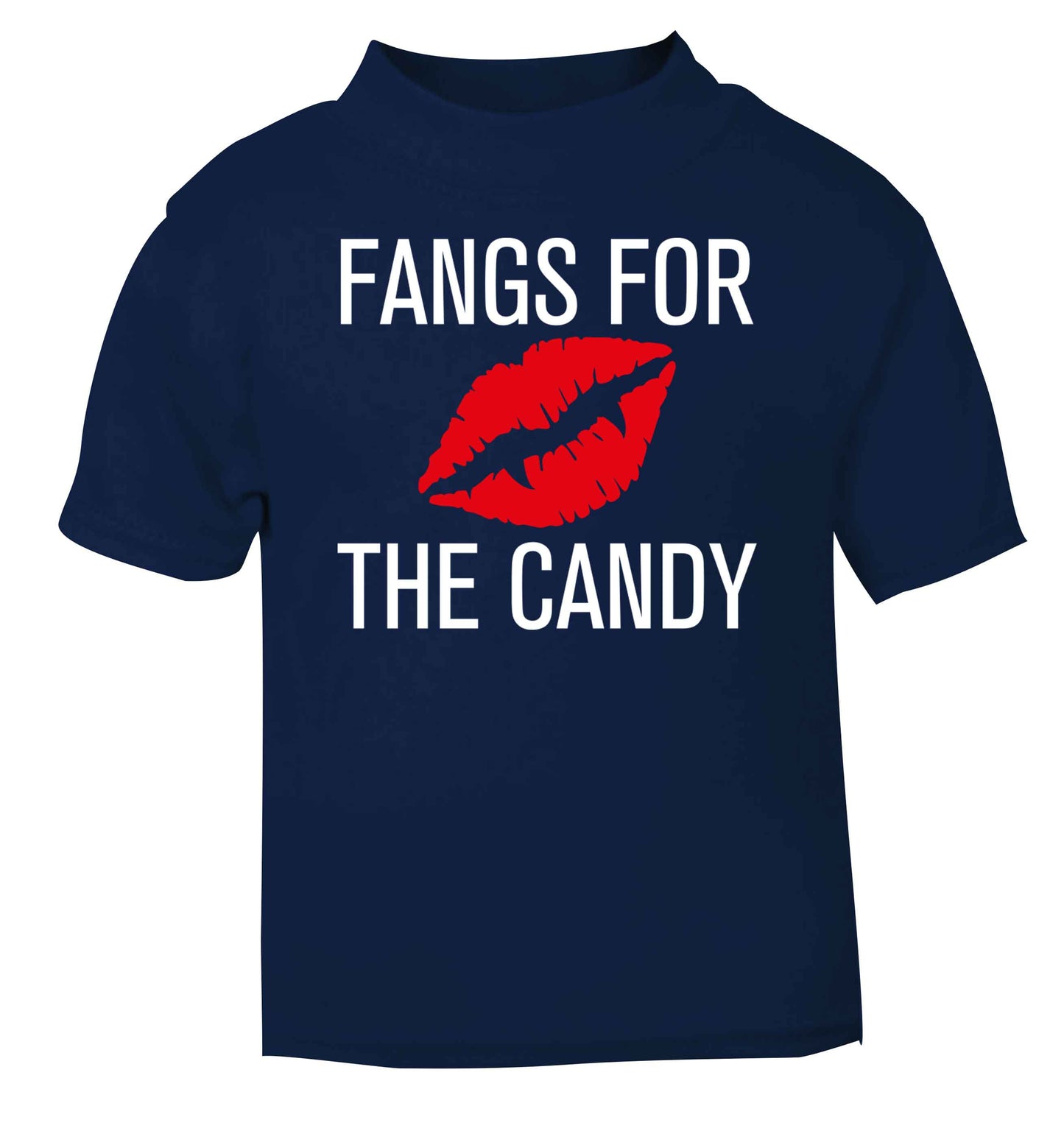 Fangs for the candy navy baby toddler Tshirt 2 Years