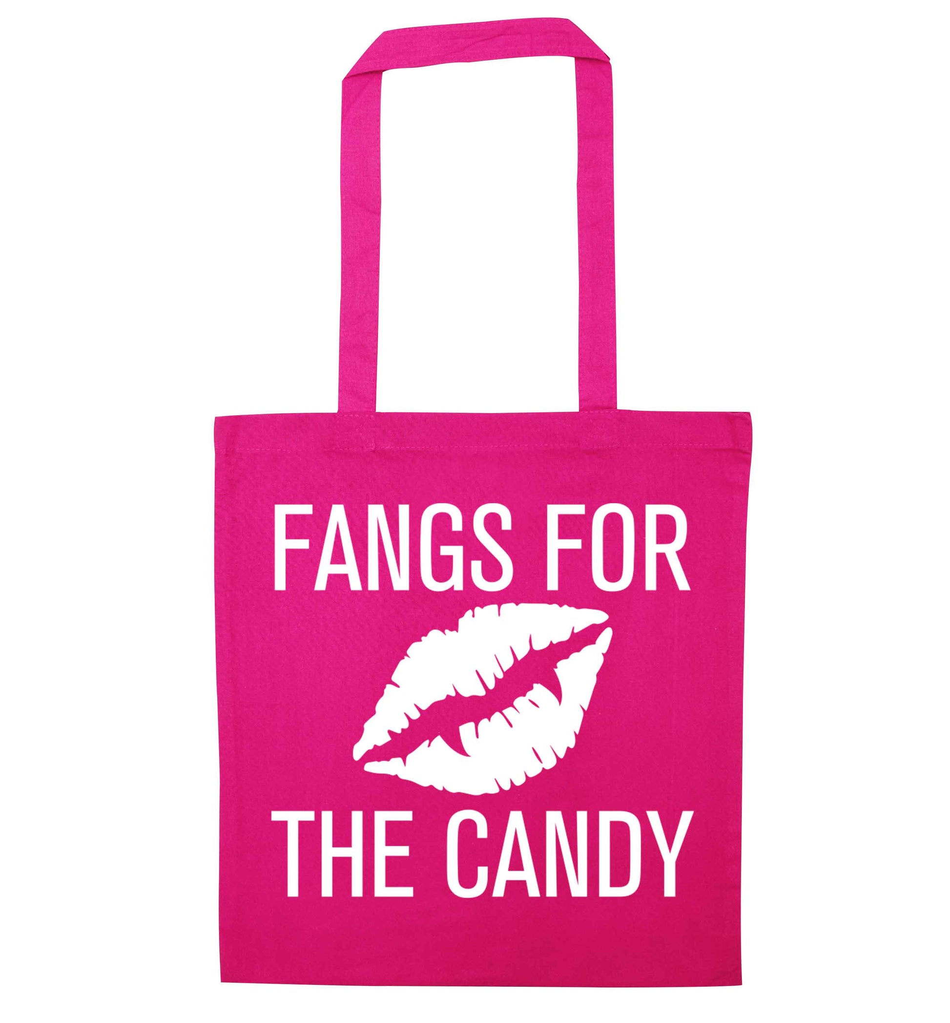 Fangs for the candy pink tote bag