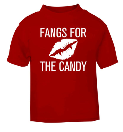 Fangs for the candy red baby toddler Tshirt 2 Years