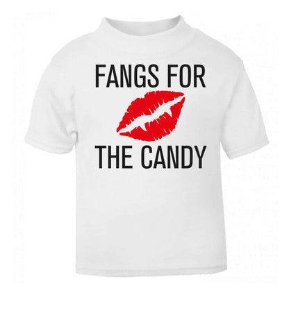 Fangs for the candy white baby toddler Tshirt 2 Years