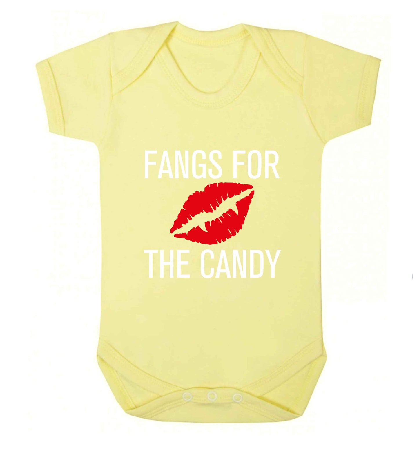 Fangs for the candy baby vest pale yellow 18-24 months