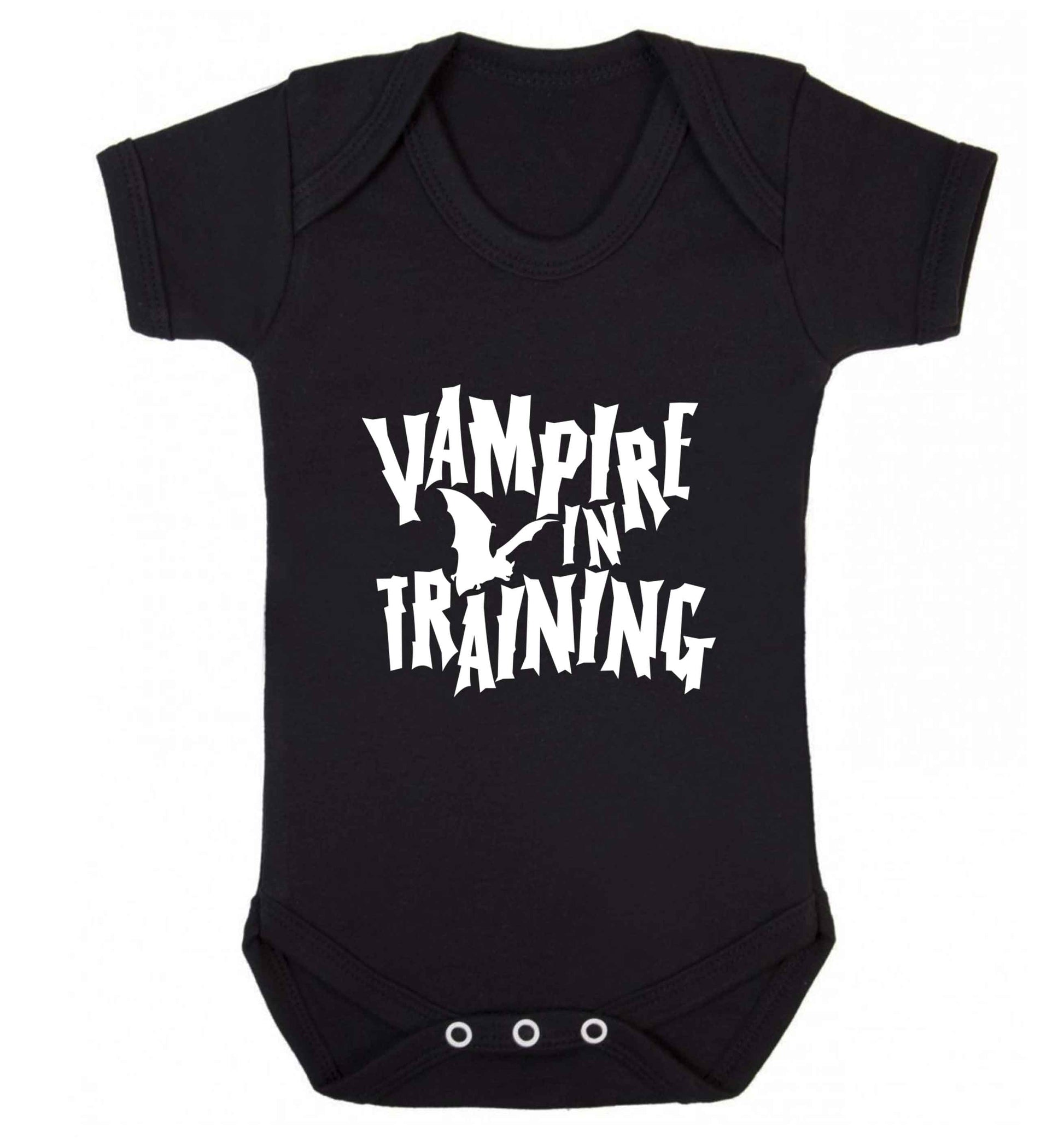 Vampire in training baby vest black 18-24 months