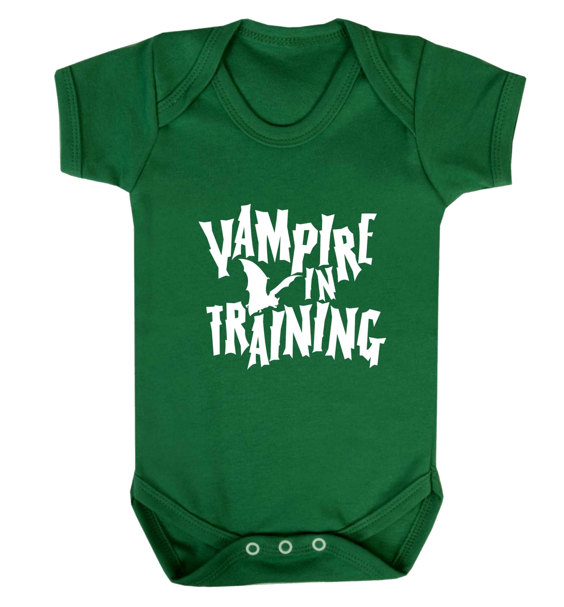 Vampire in training baby vest green 18-24 months