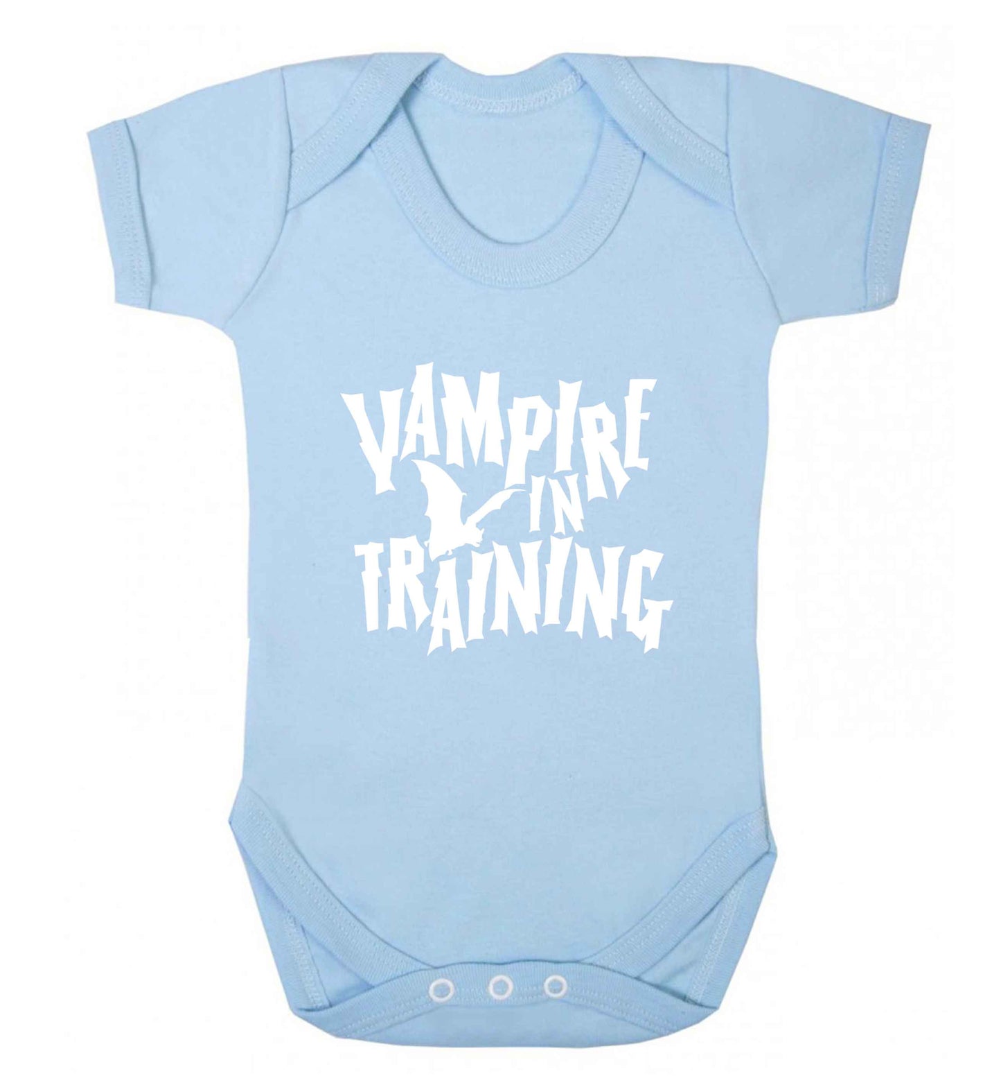 Vampire in training baby vest pale blue 18-24 months