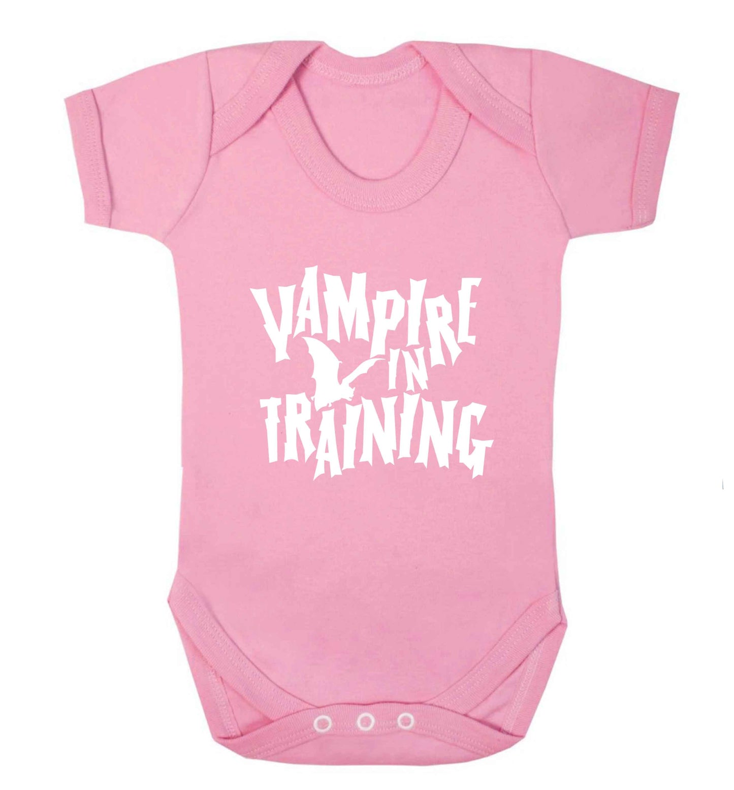 Vampire in training baby vest pale pink 18-24 months