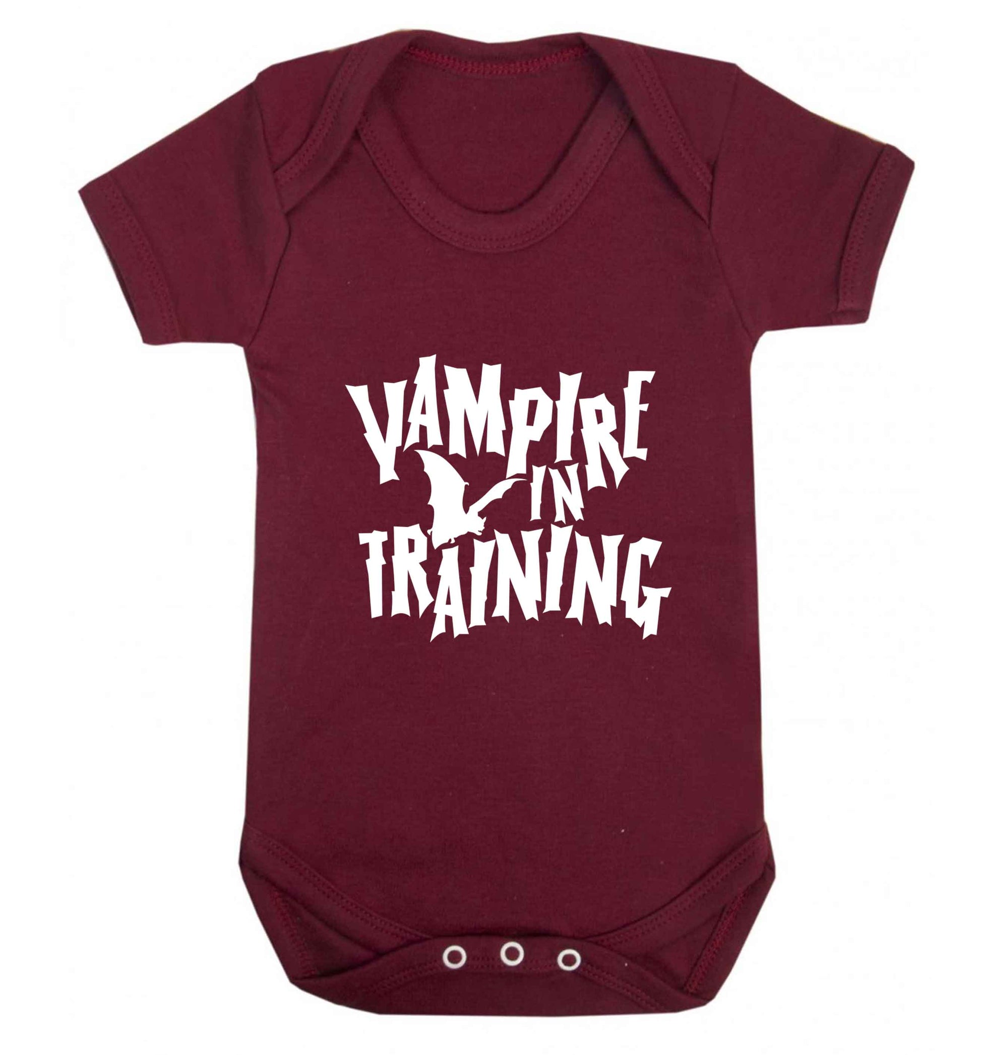Vampire in training baby vest maroon 18-24 months