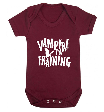 Vampire in training baby vest maroon 18-24 months