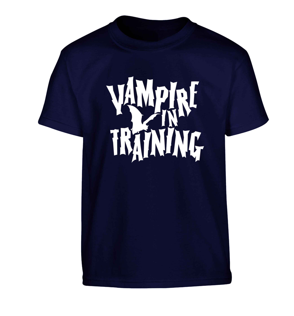 Vampire in training Children's navy Tshirt 12-13 Years