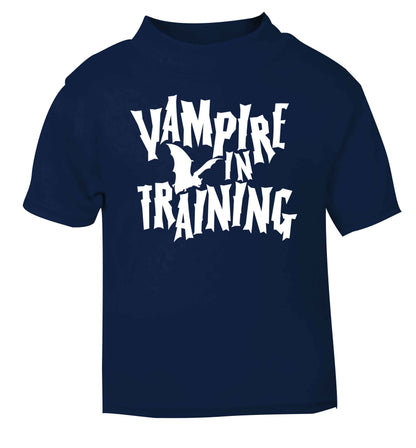 Vampire in training navy baby toddler Tshirt 2 Years