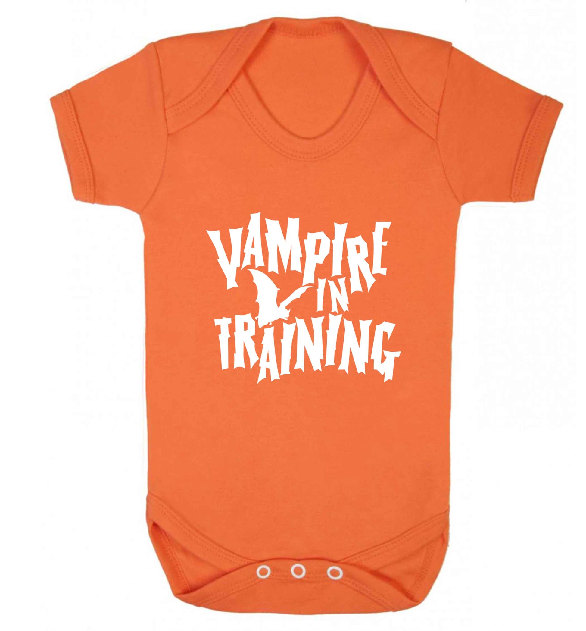 Vampire in training baby vest orange 18-24 months