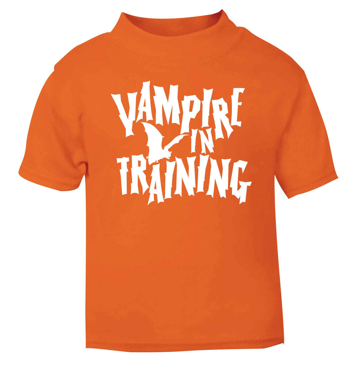 Vampire in training orange baby toddler Tshirt 2 Years