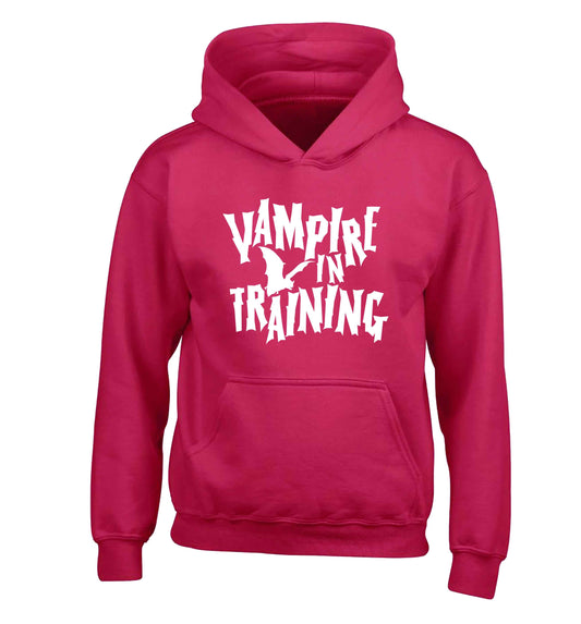 Vampire in training children's pink hoodie 12-13 Years