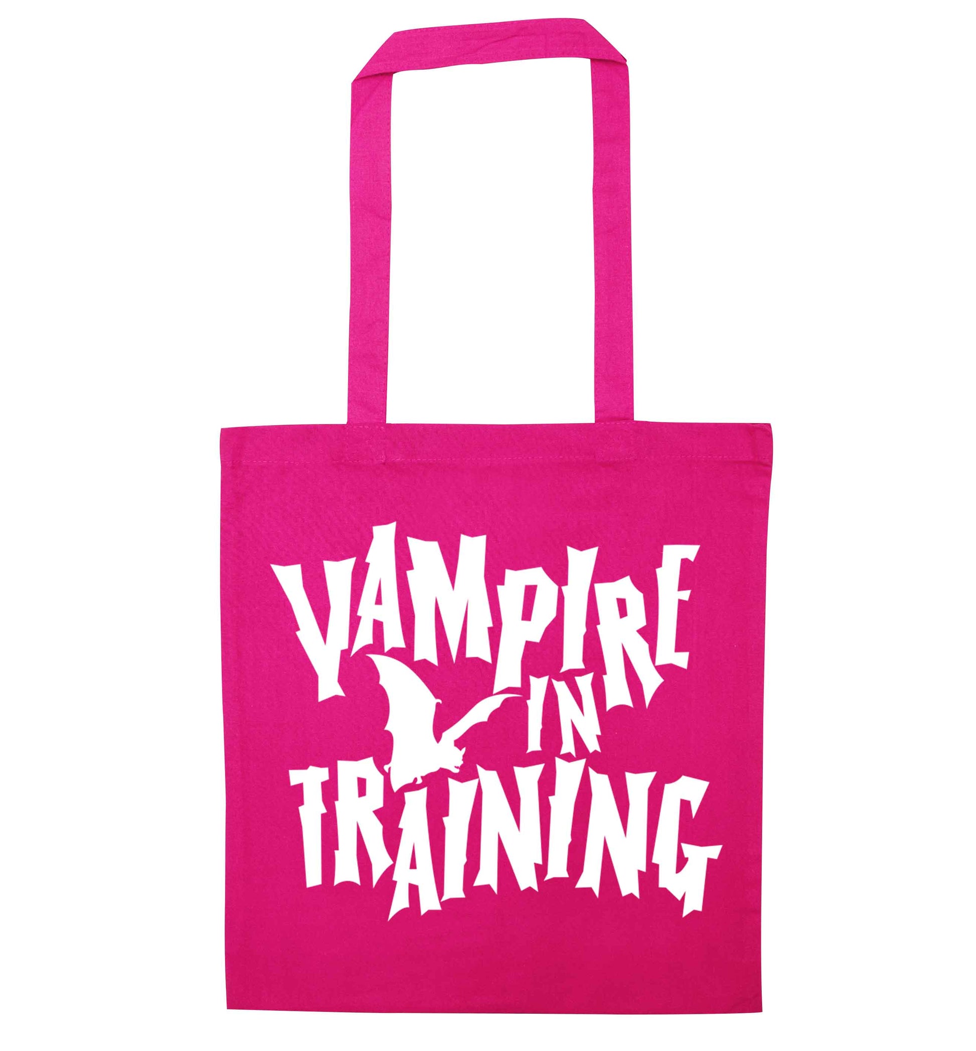 Vampire in training pink tote bag