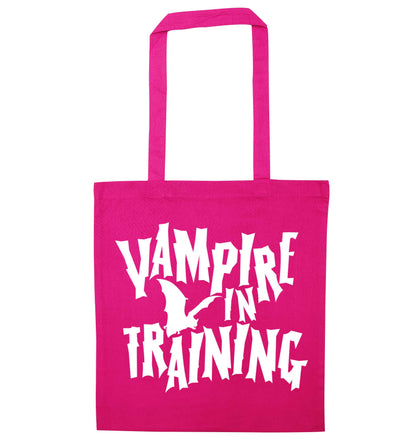 Vampire in training pink tote bag
