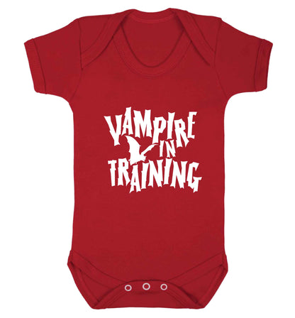 Vampire in training baby vest red 18-24 months