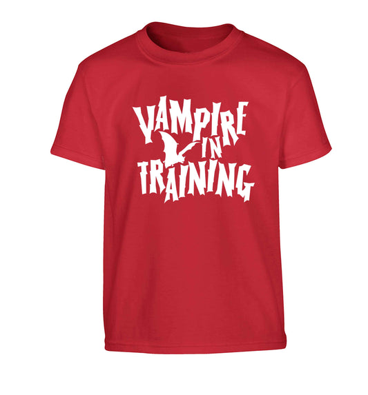 Vampire in training Children's red Tshirt 12-13 Years
