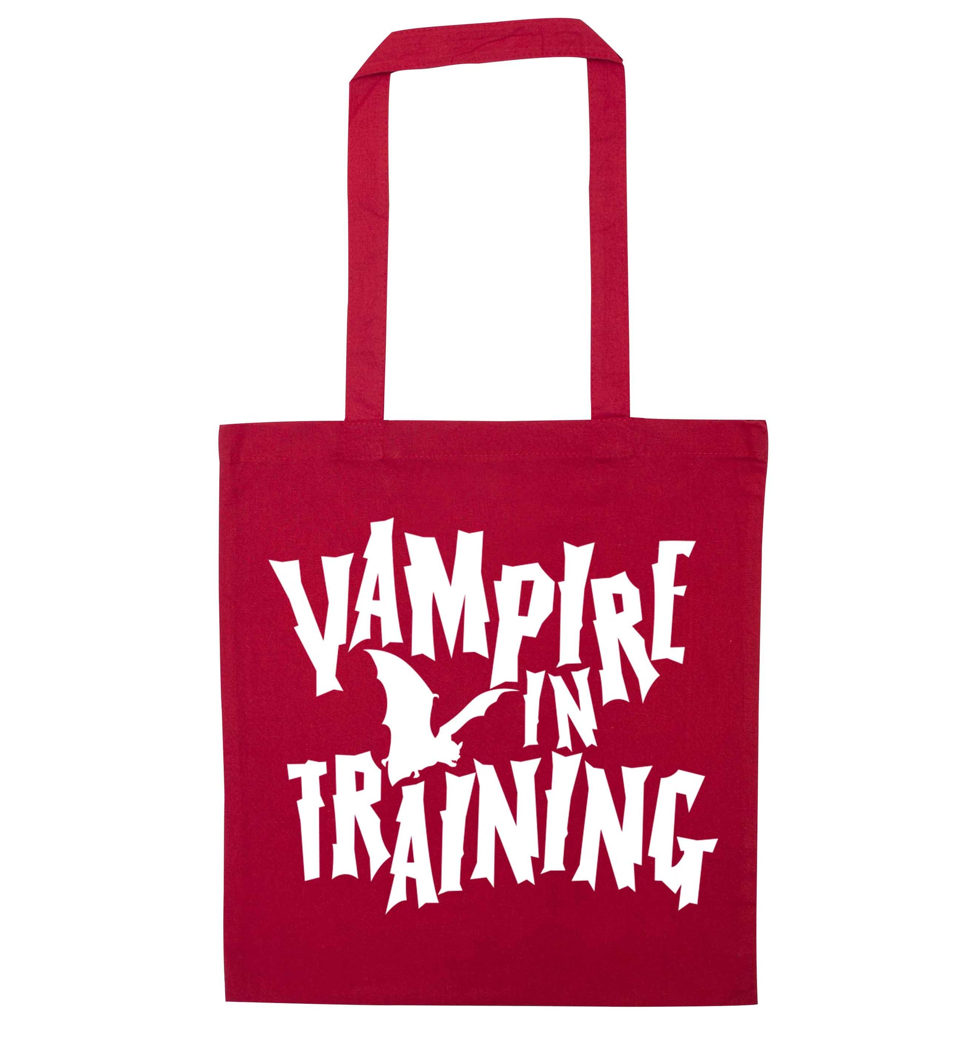Vampire in training red tote bag